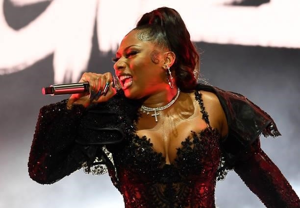 Megan Thee Stallion performs on Day 3 of the 2021 BottleRock Napa Valley Music Festival at Napa Valley Expo on September 05, 2021 in Napa, California.