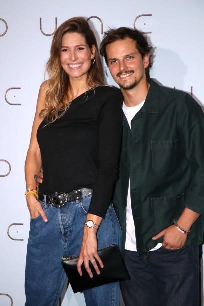 Laury Thilleman and her companion Juan Arbelaez attend the "Dune