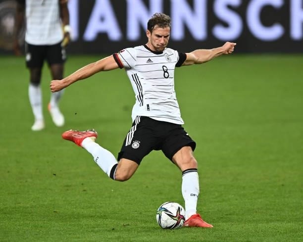 Leon Goretzka of Germany during the 2022 FIFA World Cup Qualifier match between Germany and Armenia at Mercedes Benz Arena on September 05, 2021 in...