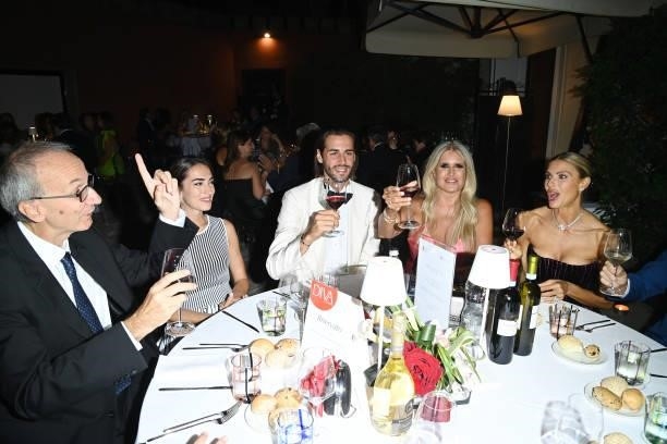 Angelo Ascoli, Chiara Bontempi, Gianmarco Tamberi, Tiziana Rocca and Martina Colombari attend the "Diva e Donna