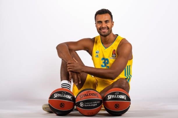 Johannes Thiemann, #32 poses during the 2021/2022 Turkish Airlines EuroLeague Media Day of Alba Berlin at Mercedes Benz Arena on September 06, 2021...