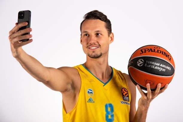 Marcus Eriksson, #8 poses during the 2021/2022 Turkish Airlines EuroLeague Media Day of Alba Berlin at Mercedes Benz Arena on September 06, 2021 in...