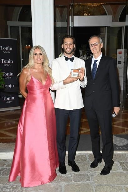 Tiziana Rocca, Gianmarco Tamberi and Angelo Ascoli attend the "Diva e Donna