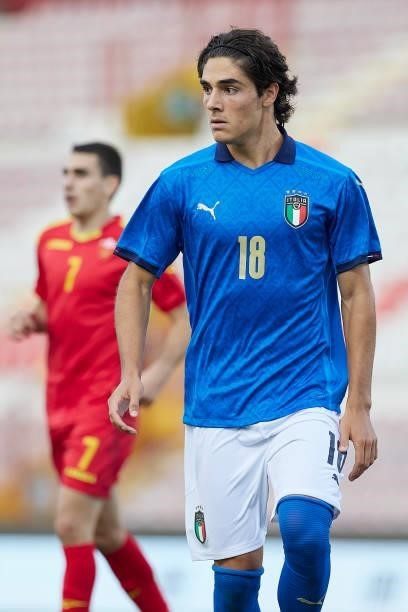 Matteo Cancellieri of Italy looks on during the UEFA European Under-21 Championship Qualifier between Italy U21 and Montenegro U21 at Stadio Romeo...