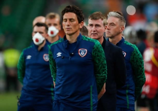 Ireland manager Stephen Kenny during the 2022 FIFA World Cup Qualifier match between Republic of Ireland and Serbia at Aviva Stadium on September 07,...