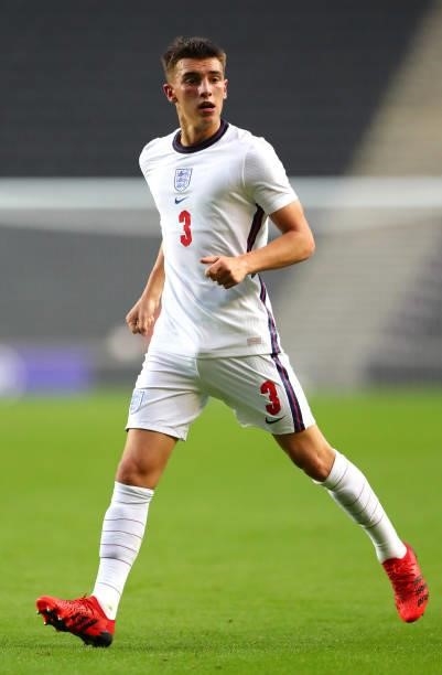 Luke Thomas of England in action during the UEFA Under 21 Qualifier between England and Kosovo at Stadium MK on September 07, 2021 in Milton Keynes,...