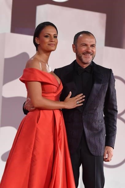 Shalana Santana and Massimiliano Gallo attend the red carpet of the movie "Old Henry