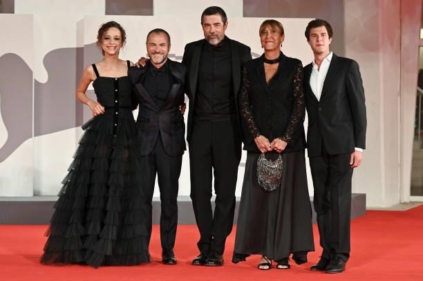 Antonia Fotaras, Massimiliano Gallo, Alessandro Gassmann, Marina Confalone and Emanuele Linfatti attend the red carpet of the movie "Old Henry