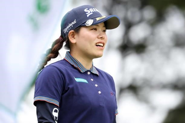 Minami Katsu of Japan is seen on the 7th hole during the first round of the JLPGA Championship Konica Minolta Cup at Shizu Hills Country Club on...