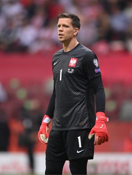 Wojciech Szczesny of Poland in action during the 2022 FIFA World Cup Qualifier between Poland and England at Stadion Narodowy on September 08, 2021...