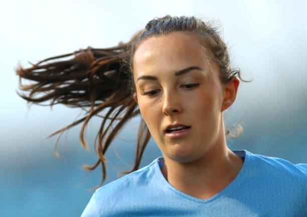 Caroline Weir of Manchester City in action during the UEFA Women's Champions League match between Manchester City v Real Madrid at The Academy...