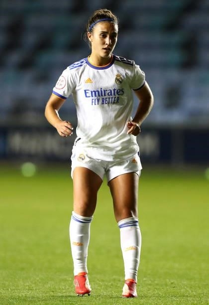 Nahikari Garcia of Real Madrid during the UEFA Women's Champions League match between Manchester City v Real Madrid at The Academy Stadium on...