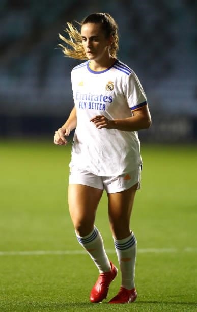 Teresa Abelleira of Real Madrid during the UEFA Women's Champions League match between Manchester City v Real Madrid at The Academy Stadium on...
