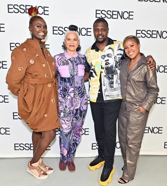 Caroline Wanga, April Walker, Venny Etienne and D'Shonda Brown attend the ESSENCE Fashion House - Red Carpet on September 09, 2021 in New York City.