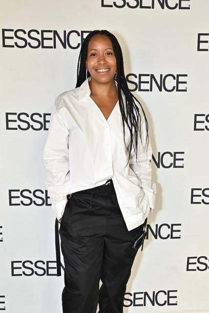 Marjon Carlos attends the ESSENCE Fashion House - Red Carpet on September 09, 2021 in New York City.