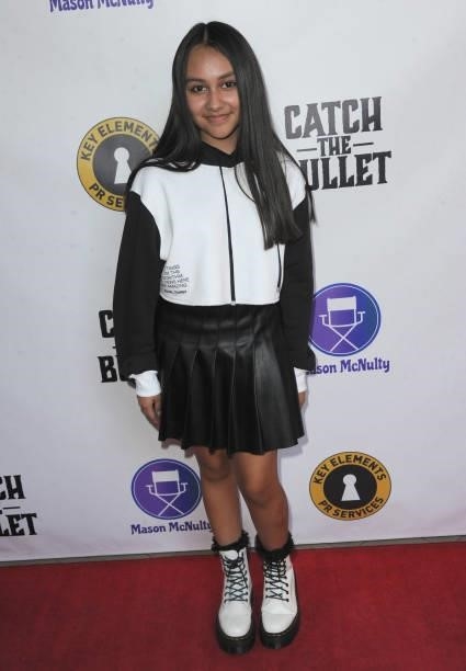Isabella Leon arrives for the Red Carpet Screening Of "Catch The Bullet
