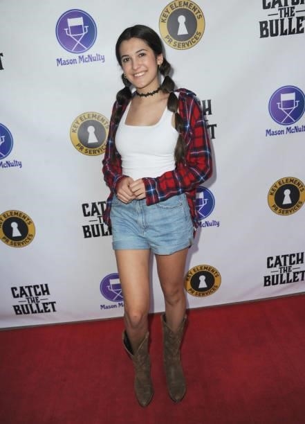 Zoe Grace Rodriguez arrives for the Red Carpet Screening Of "Catch The Bullet