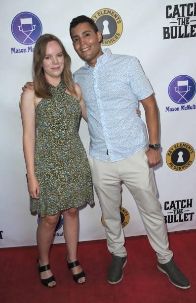 Allison Lane and Robert Arzola arrive for the Red Carpet Screening Of "Catch The Bullet