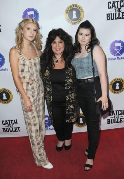 Angelina Devine, Cher Rue and Jordan McMillian arrives for the Red Carpet Screening Of "Catch The Bullet