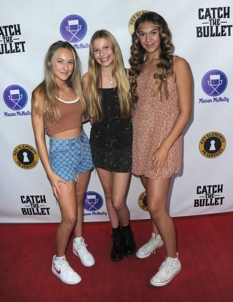 Kaileia Dixon, Lilo Baier and Keilahni Dixon arrives for the Red Carpet Screening Of "Catch The Bullet