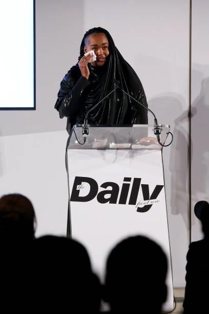 Precious Lee speaks during the The Daily Front Row 8th Annual Fashion Media Awards on September 09, 2021 in New York City.