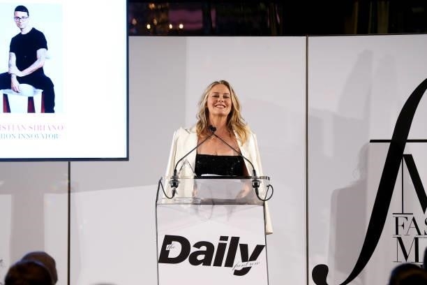 Alicia Silverstone speaks during the The Daily Front Row 8th Annual Fashion Media Awards on September 09, 2021 in New York City.