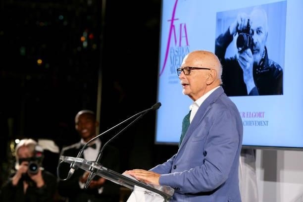 Arthur Elgort speaks during the The Daily Front Row 8th Annual Fashion Media Awards on September 09, 2021 in New York City.
