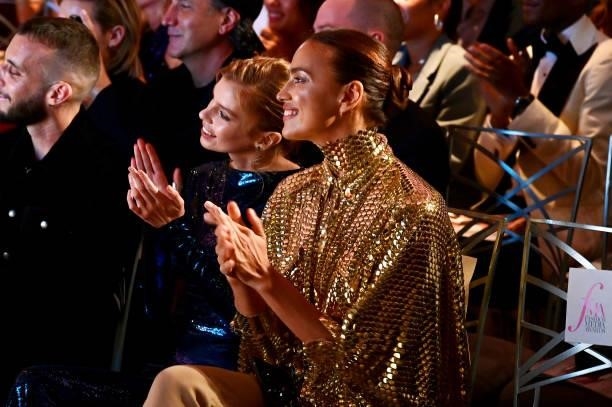 Stella Maxwell and Irina Shayk attend the The Daily Front Row 8th Annual Fashion Media Awards on September 09, 2021 in New York City.