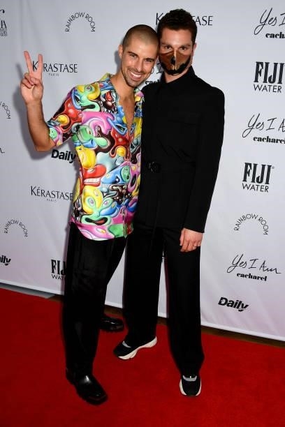 Jordan Millington and PJ Magerko attend the The Daily Front Row 8th Annual Fashion Media Awards on September 09, 2021 in New York City.