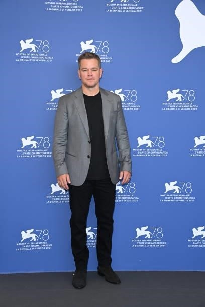 Matt Damon attends the photocall of "The Last Duel