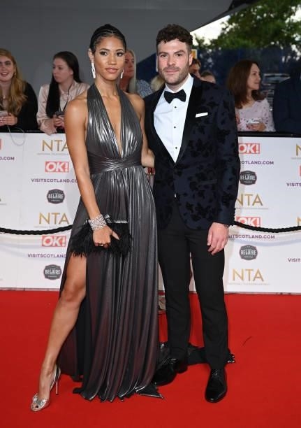 Vick Hope and Jordan North attend the National Television Awards 2021 at The O2 Arena on September 09, 2021 in London, England.