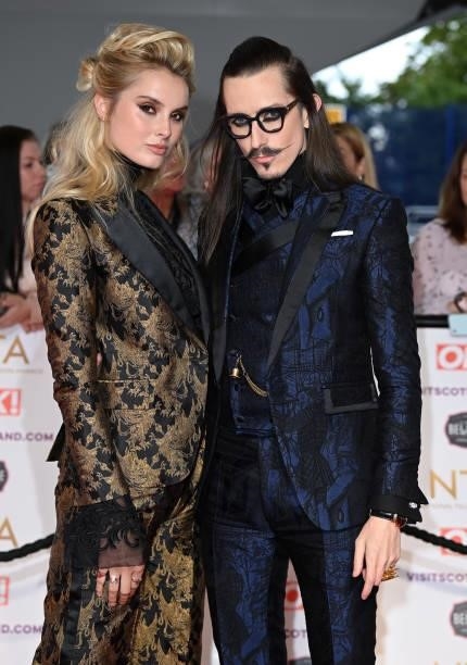 Martha Liversedge and Joshua Kane attend the National Television Awards 2021 at The O2 Arena on September 09, 2021 in London, England.
