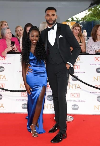 Kaz Kwami and Tyler Cruickshank attends the National Television Awards 2021 at The O2 Arena on September 09, 2021 in London, England.