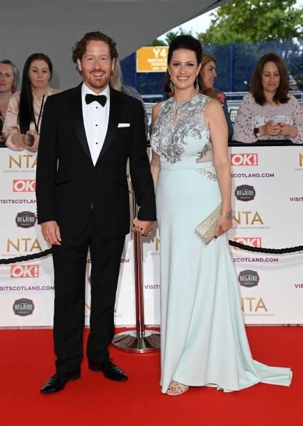 Nigel Boyle and wife Lainy Boyle attend the National Television Awards 2021 at The O2 Arena on September 09, 2021 in London, England.