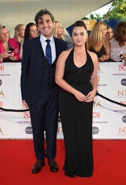 Stephen McGann and Megan Cusack attend the National Television Awards 2021 at The O2 Arena on September 09, 2021 in London, England.