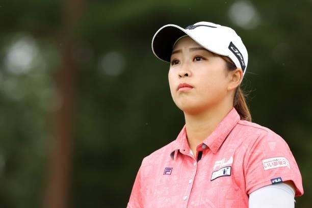 Mao Saigo of Japan is seen on the 6th hole during the third round of the JLPGA Championship Konica Minolta Cup at Shizu Hills Country Club on...