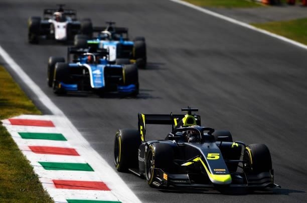 Dan Ticktum of Great Britain and Carlin drives during Round 5:Monza sprint race 2 of the Formula 2 Championship at Autodromo di Monza on September...