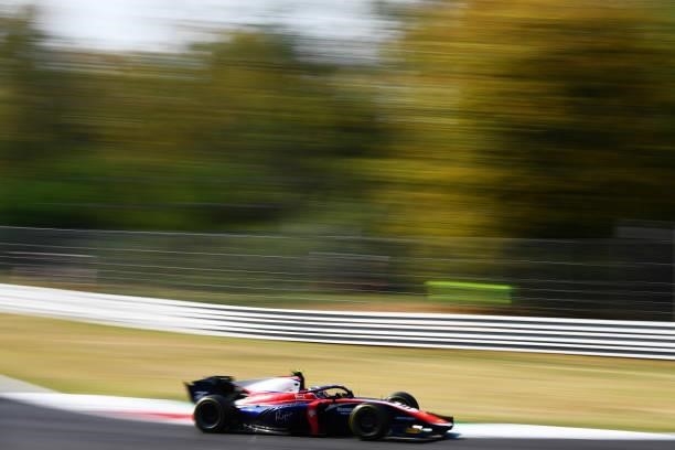 Marino Sato of Japan and Trident drives during Round 5:Monza sprint race 2 of the Formula 2 Championship at Autodromo di Monza on September 11, 2021...