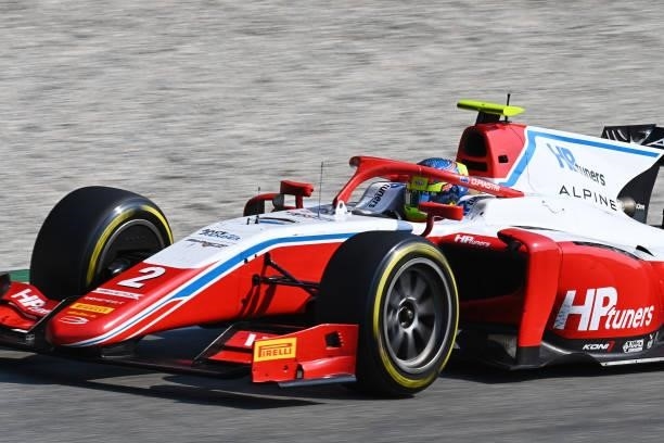 Oscar Piastri of Australia and Prema Racing drives during Round 5:Monza sprint race 2 of the Formula 2 Championship at Autodromo di Monza on...