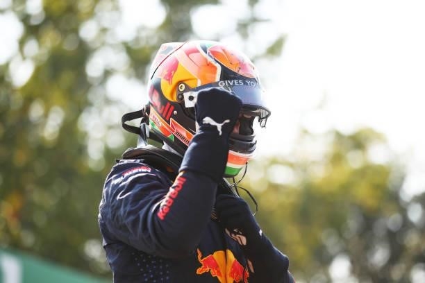 Race winner Jehan Daruvala of India and Carlin celebrates in parc ferme during Round 5:Monza sprint race 2 of the Formula 2 Championship at Autodromo...