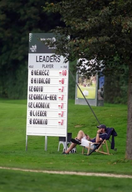 Result board seen during Day Three of the Big Green Egg German Challenge powered by VcG at Wittelsbacher Golf Club on September 11, 2021 in Neuburg...