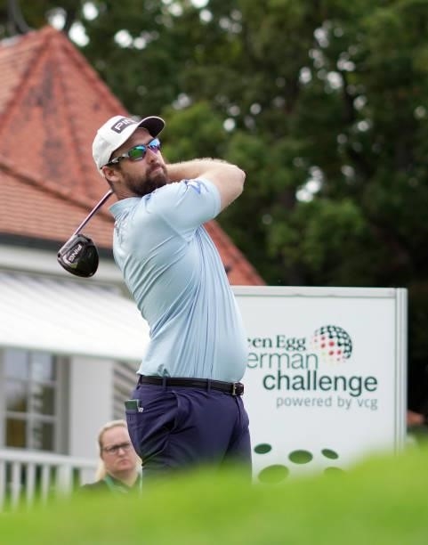 Christopher Cannon of England in action during Day Three of the Big Green Egg German Challenge powered by VcG at Wittelsbacher Golf Club on September...