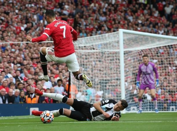 Cristiano Ronaldo of Manchester United in action during the Premier League match between Manchester United and Newcastle United at Old Trafford on...