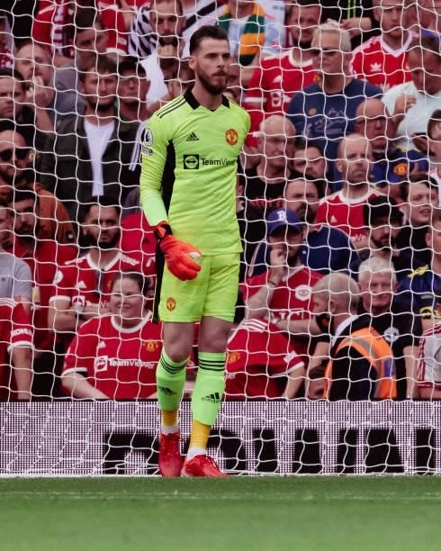David de Gea of Manchester United in action during the Premier League match between Manchester United and Newcastle United at Old Trafford on...