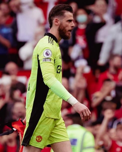 David de Gea of Manchester United walks off after the Premier League match between Manchester United and Newcastle United at Old Trafford on...