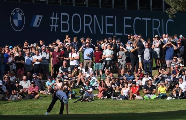 General view of spectators during Day Three of The BMW PGA Championship at Wentworth Golf Club on September 11, 2021 in Virginia Water, England.