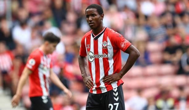 Ibrahima Diallo of Southampton during the Premier League match between Southampton and West Ham United at St Mary's Stadium on September 11, 2021 in...
