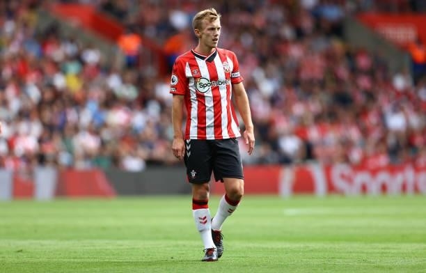 James Ward-Prowse of Southampton during the Premier League match between Southampton and West Ham United at St Mary's Stadium on September 11, 2021...