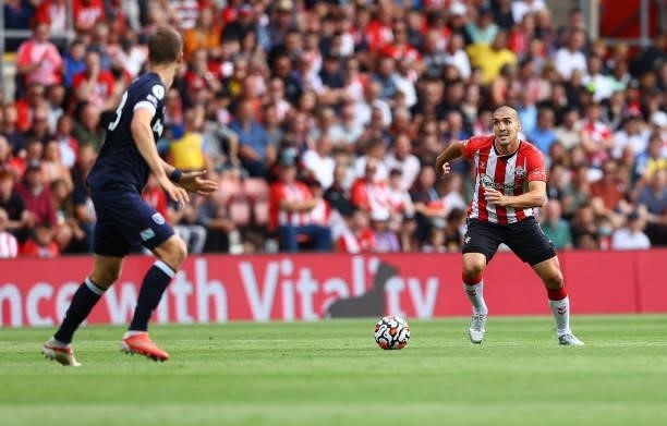 Oriol Romeu of Southampton during the Premier League match between Southampton and West Ham United at St Mary's Stadium on September 11, 2021 in...