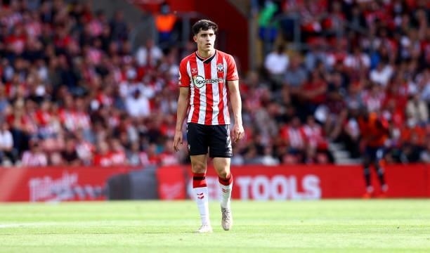 Tino Livramento of Southampton during the Premier League match between Southampton and West Ham United at St Mary's Stadium on September 11, 2021 in...